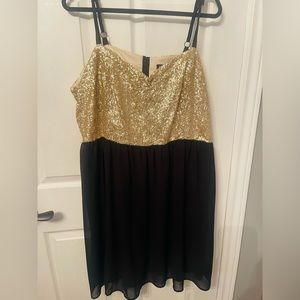 Gold and black dress
